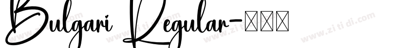 Bulgari Regular字体转换